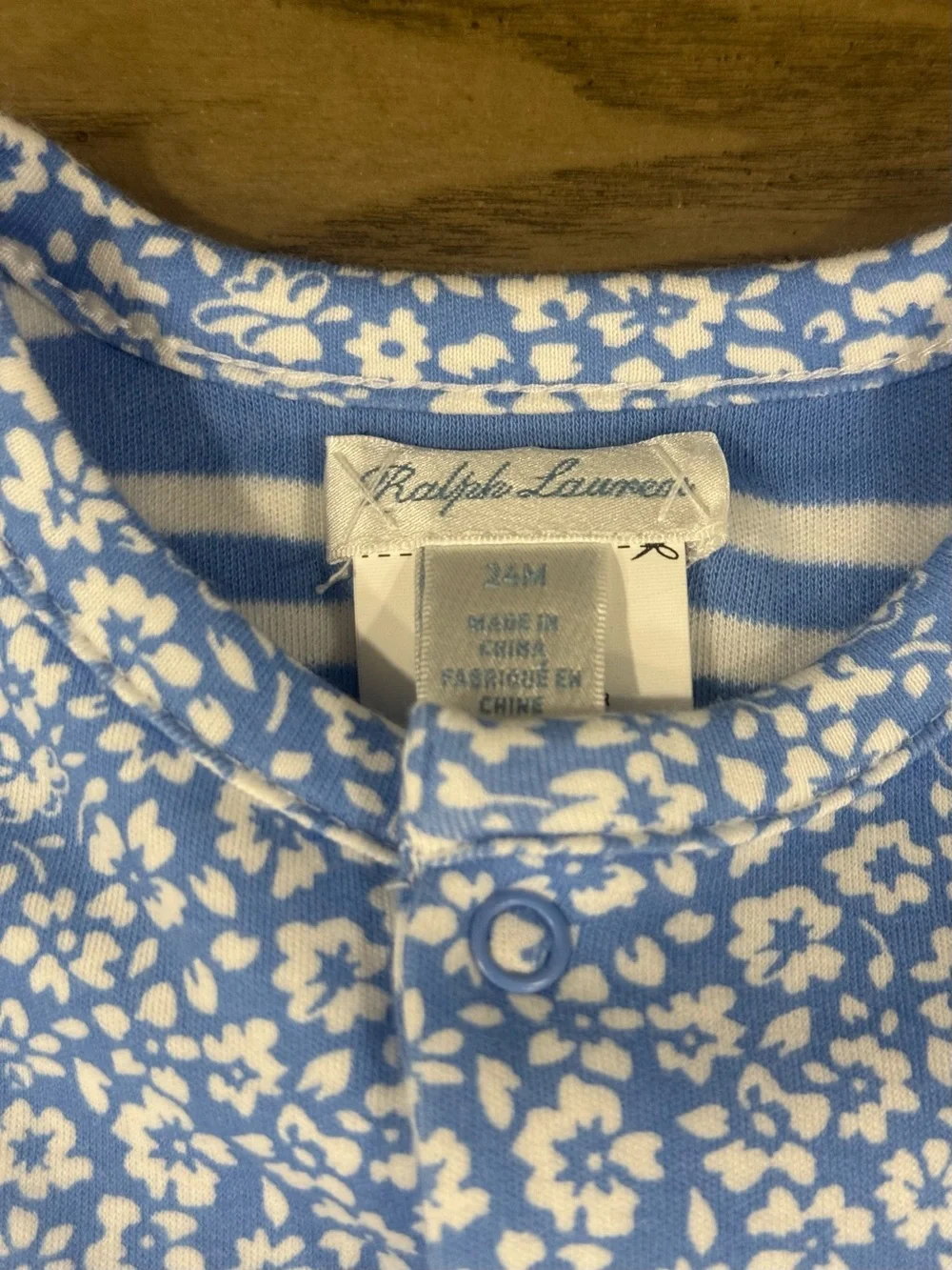Ralph Lauren Blue Reversible girls Cardigan 24 months New without tags